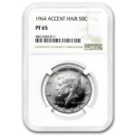 1964 Kennedy Half Dollar PF-65 NGC (Accented Hair)