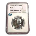 1964 Kennedy Half Dollar PF-68 NGC (Accented Hair)