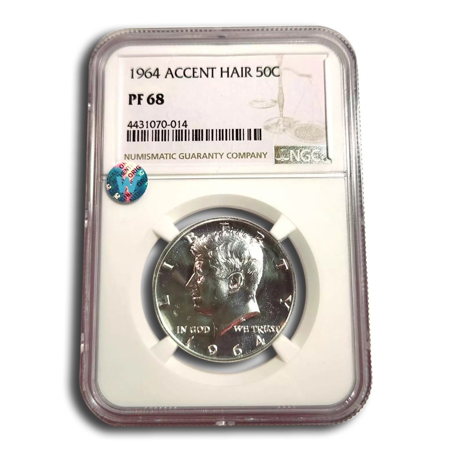 1964 Kennedy Half Dollar PF-68 NGC (Accented Hair)