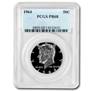 1964 Kennedy Half Dollar PR-68 PCGS
