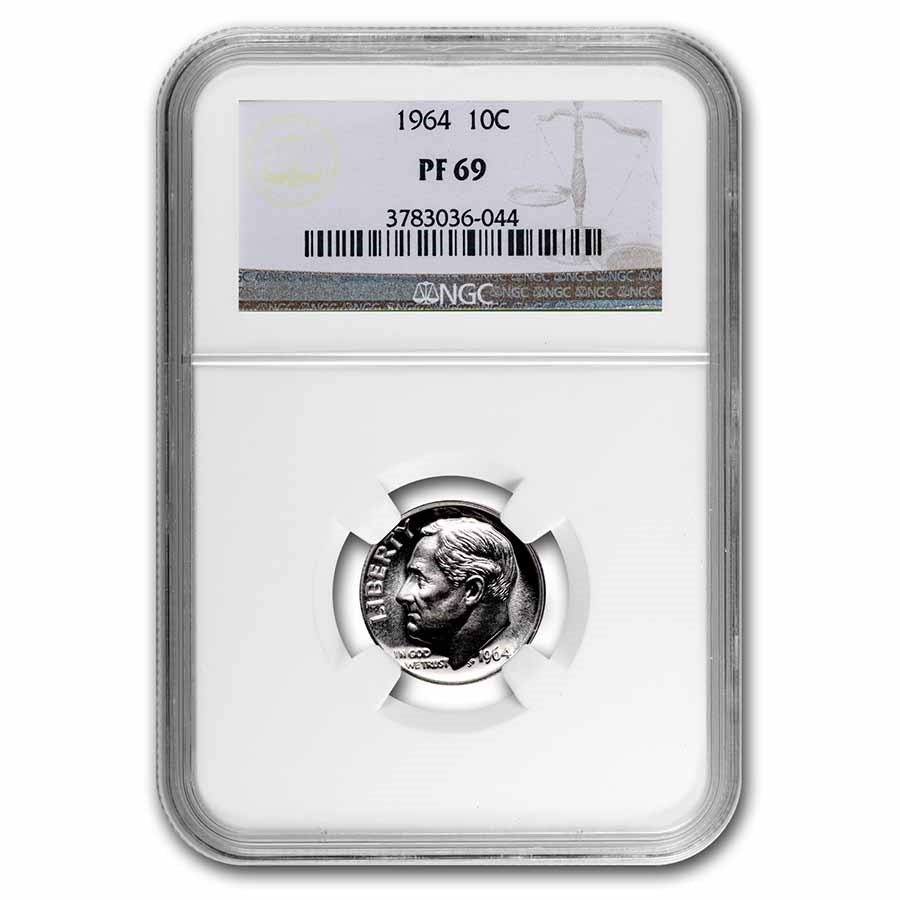 1964 Roosevelt Dime PF-69 NGC