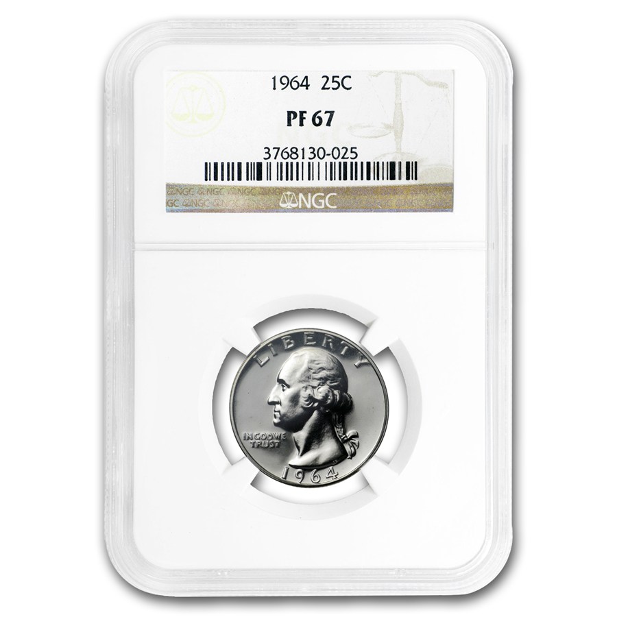1964 Washington Quarter PF-67 NGC