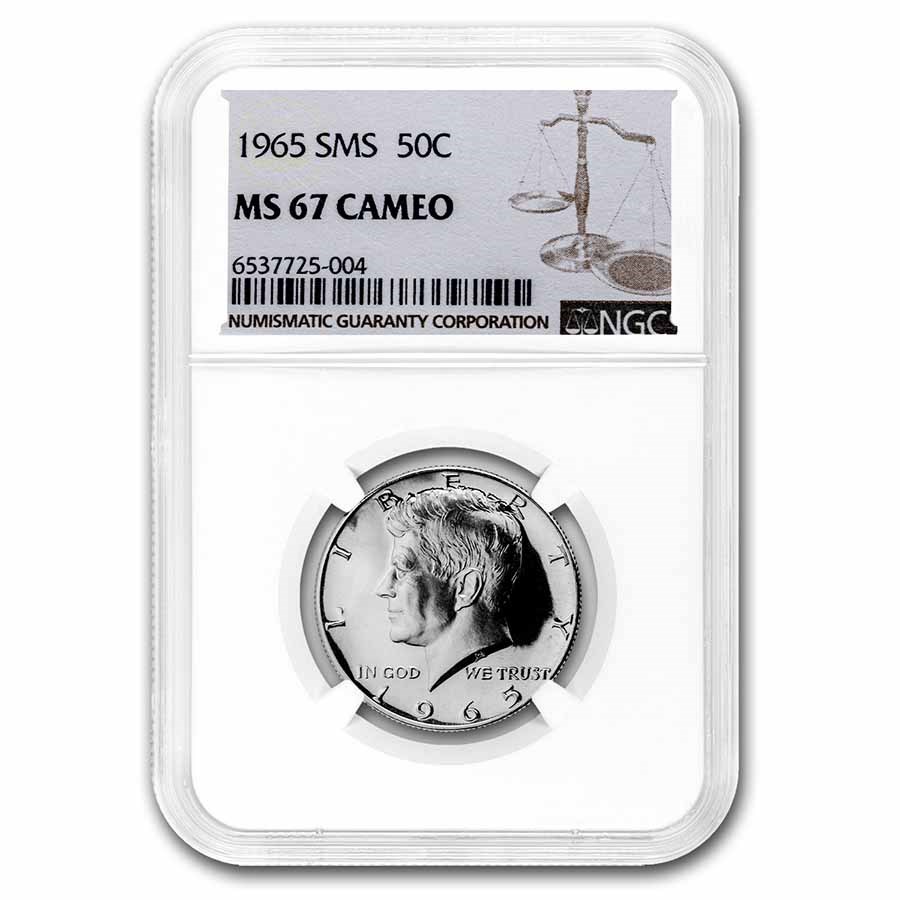 1965 Kennedy Half Dollar SMS MS-67 CAM NGC