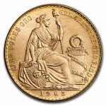 1965 Peru Gold 100 Soles Liberty BU