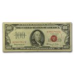 1966 $100 U.S. Note Red Seal VF (Fr#1550) Details