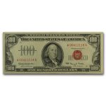 1966 $100 U.S. Note Red Seal XF (Fr#1550)
