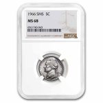 1966 Jefferson Nickel SMS MS-68 NGC