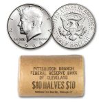 1966 Kennedy Half Dollar 20-Coin Bank Wrapped Roll BU
