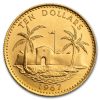 1967-71 Bahamas Gold 10 Dollars Fortress & Palms BU/Proof