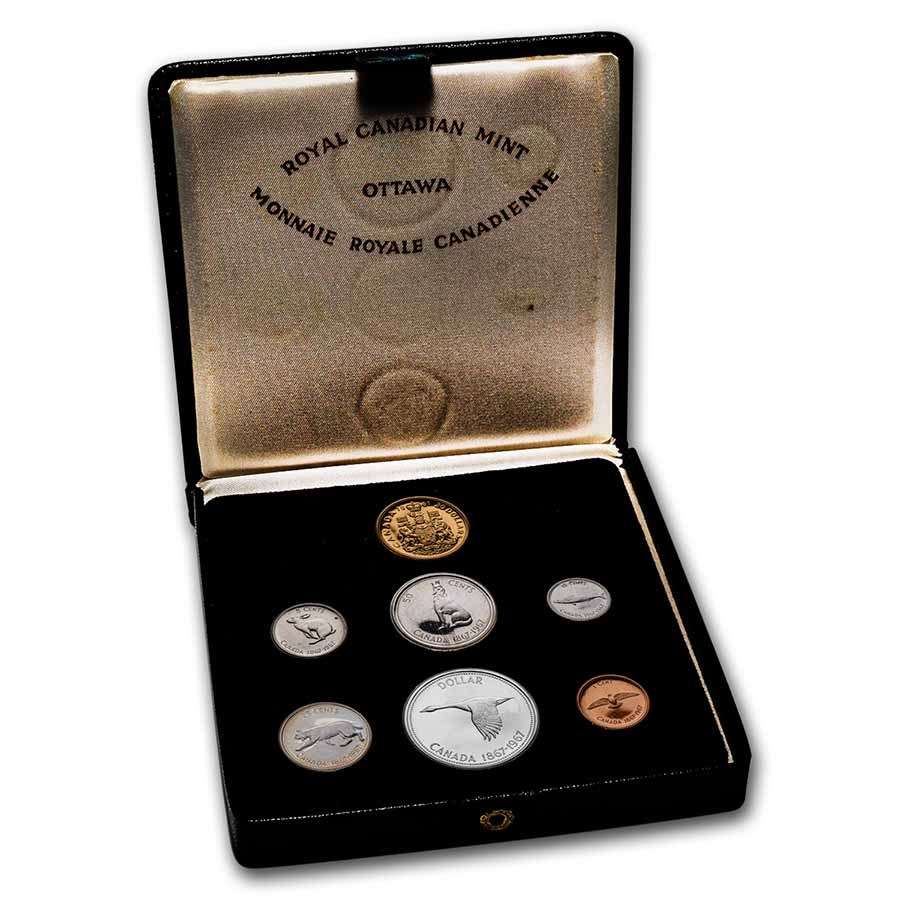 1967 Canada 7-Coin Centennial Proof Set w/$20 Gold