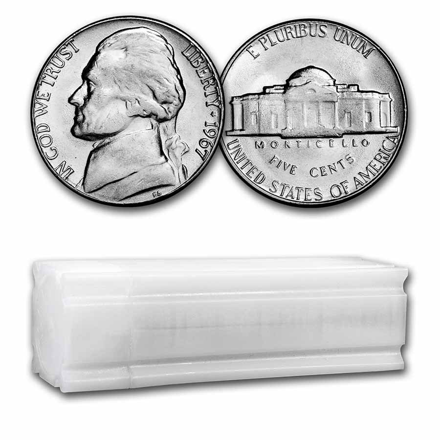 1967 Jefferson Nickel 40-Coin Roll BU