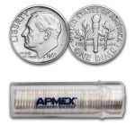 1967 Roosevelt Dime 50-Coin Roll BU
