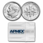 1967 SMS Roosevelt Dime 50-Coin Roll BU