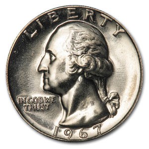 1967 Washington Quarter SMS