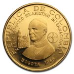 1968 Colombia Gold 500 Pesos Pope Paul VI Proof