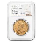 1968 South Africa 1 oz Gold Krugerrand PF-62 NGC (Frosted Rev)