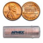 1969 Lincoln Cent 50-Coin Roll BU