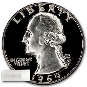 1969-S Washington Quarter 40-Coin Roll Proof