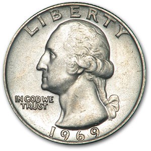 1969 Washington Quarter BU