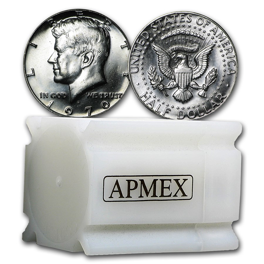 1970-D Kennedy Half Dollar 20-Coin Roll BU