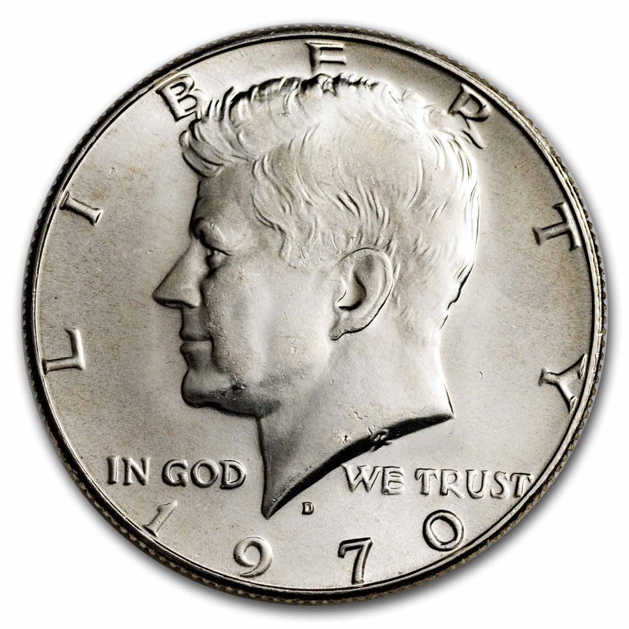 1970-D Kennedy Half Dollar AU
