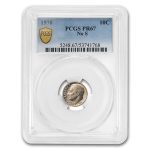 1970 No-S Roosevelt Dime PR-67 PCGS (No S)