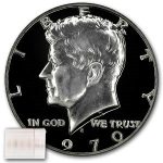 1970-S Kennedy Half Dollar 20-Coin Roll Proof
