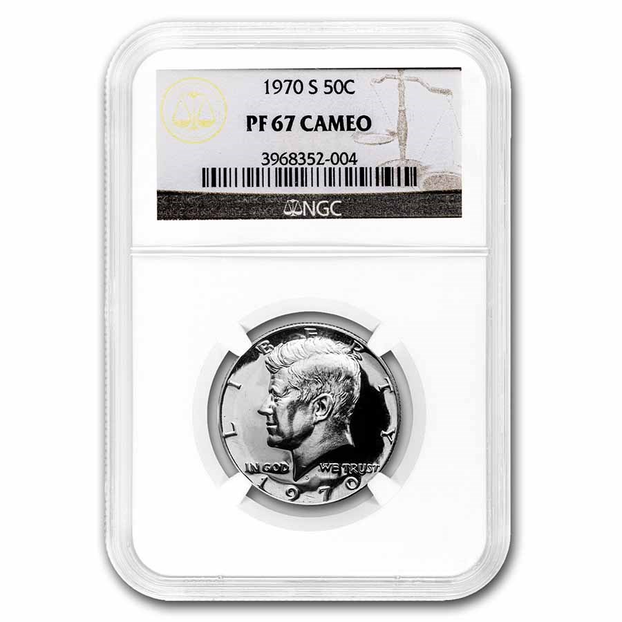 1970-S Kennedy Half Dollar PR-67 UCAM NGC
