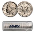 1970-S Roosevelt Dime 50-Coin Roll Proof