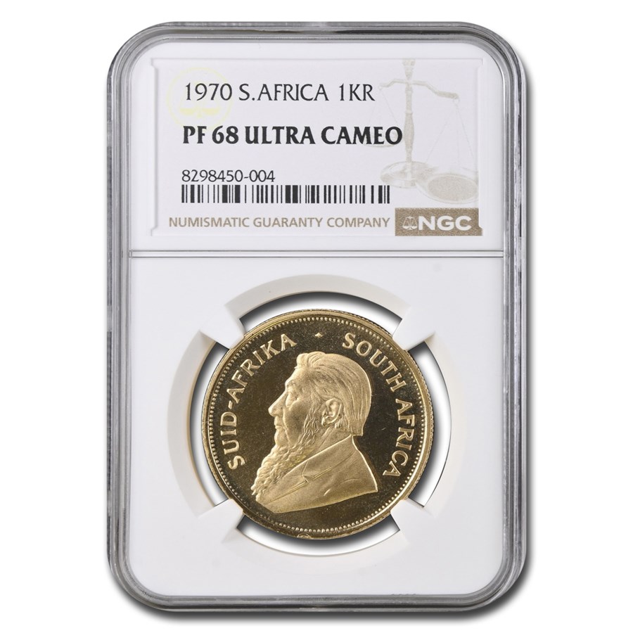 1970 South Africa 1 oz Gold Krugerrand PF-68 NGC