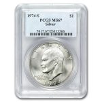 1971-1976 40% Silver Eisenhower Dollar MS-67 PCGS (Random Year)