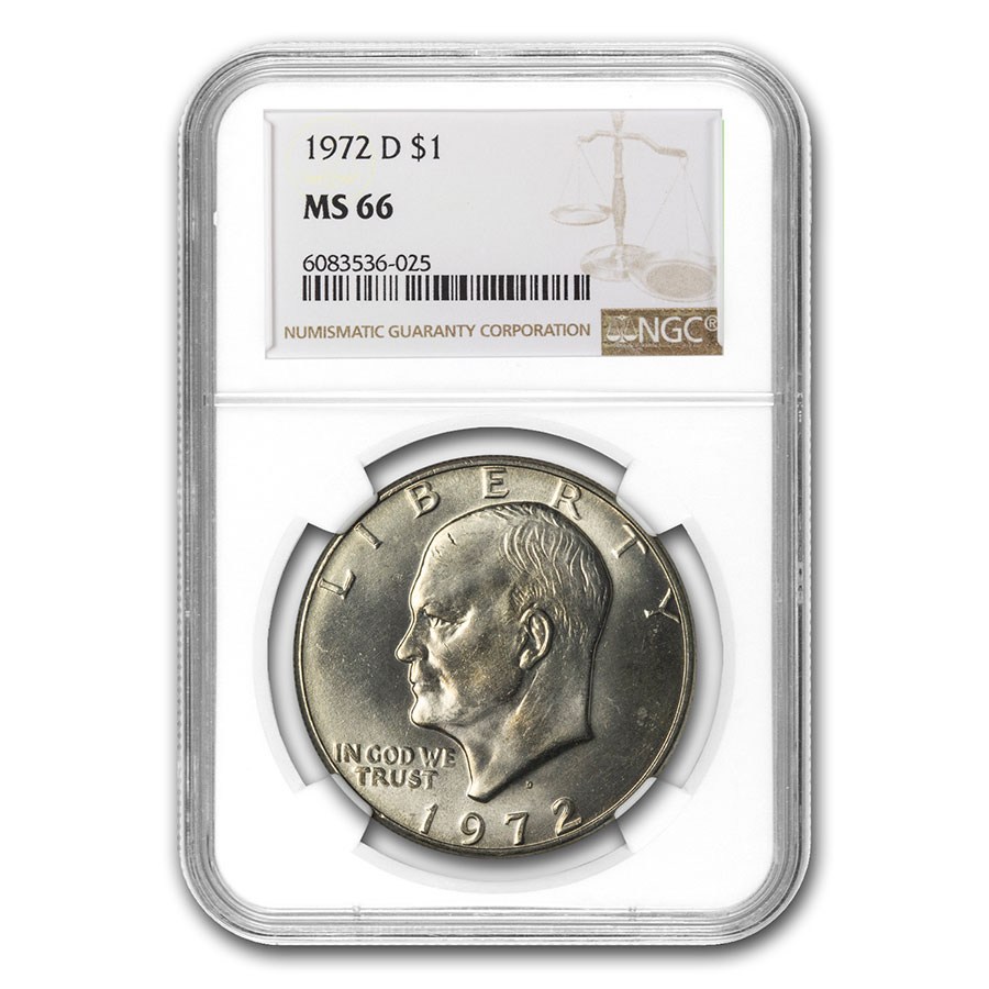 1971-1978 Clad Eisenhower Dollar MS-66 NGC (Random Year)