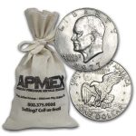 1971-1978 Clad Eisenhower Dollars $100 Face Value Bags XF-AU