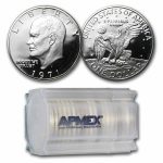 1971-S 40% Silver Eisenhower Dollars 20-Coin Roll Proof