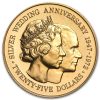 1972 Cayman Islands Gold $25 BU (25th Anniversary)