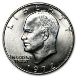 1972 Clad Eisenhower Dollar XF (Type 2)