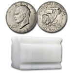 1972 Clad Eisenhower Dollars 20-Coin Roll BU