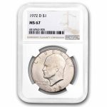 1972-D Clad Eisenhower Dollar MS-67 NGC