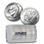 1972-S 40% Silver Eisenhower Dollars 20-Coin Roll BU