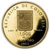 1973 Colombia Proof Gold 1000 Pesos Valencia