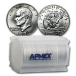 1973-D Clad Eisenhower Dollar 20-Coin Roll BU