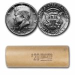 1973-D Kennedy Half Dollar 40-Coin Roll BU (Shotgun Roll)