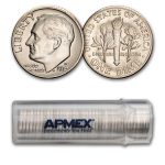 1973-D Roosevelt Dime 50-Coin Roll BU