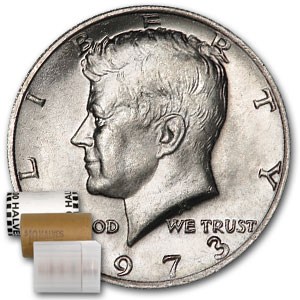 1973 Kennedy Half Dollar 20-Coin Roll BU