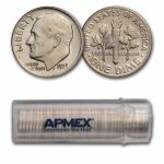 1973 Roosevelt Dime 50-Coin Roll BU