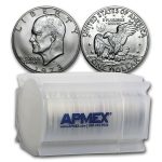 1973-S 40% Silver Eisenhower Dollar 20-Coin Roll BU
