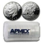 1973-S 40% Silver Eisenhower Dollar 20-Coin Roll Proof