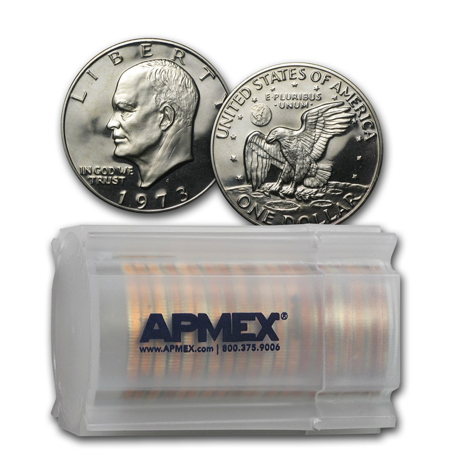 1973-S Clad Eisenhower Dollar 20-Coin Roll Gem Proof