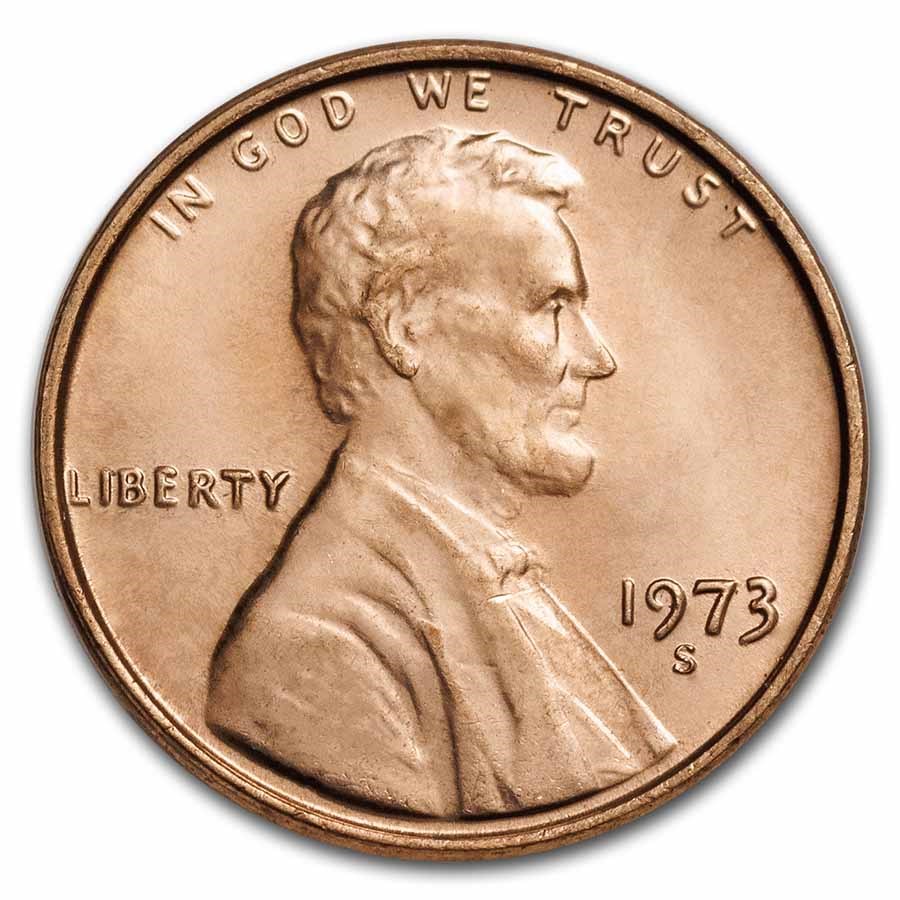 1973-S Lincoln Cent BU (Red)