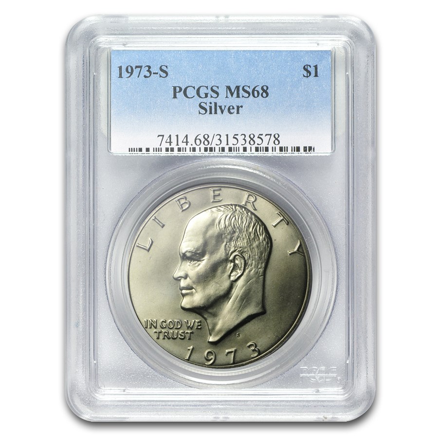 1973-S Silver Eisenhower Dollar MS-68 PCGS